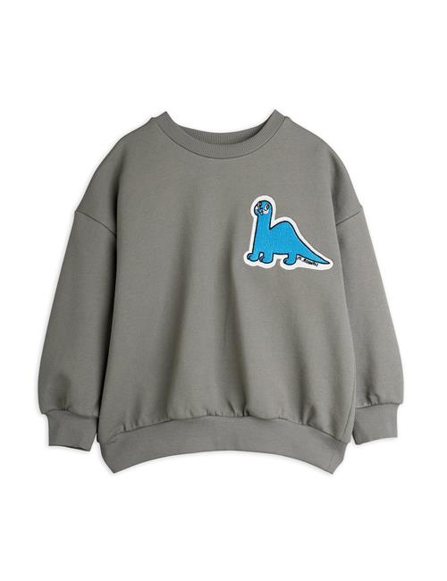 Mini Rodini GOTS Dino Patch-sweater Grey  Grey 116/122 cm  Grå  116/122 cm  Drenge