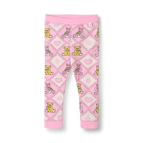 Småfolk Elstar Leggings Til Baby Med Bamser Pink Lace  Lace-86 cm  Lyserød  86 cm  Piger