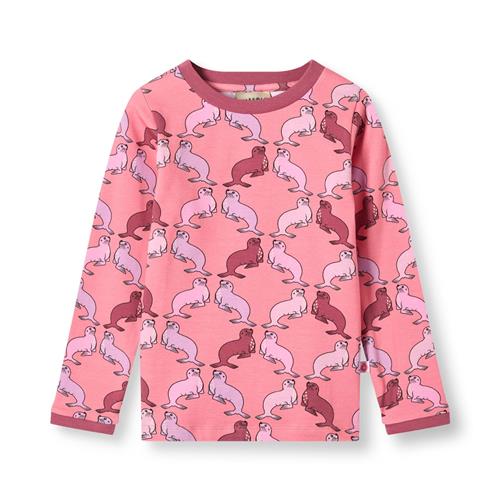 Småfolk Elstar Langærmet Top Med Søløver Pink Mauve Rose  Mauve Rose-3-4 Y  Lyserød  3-4 år  Piger