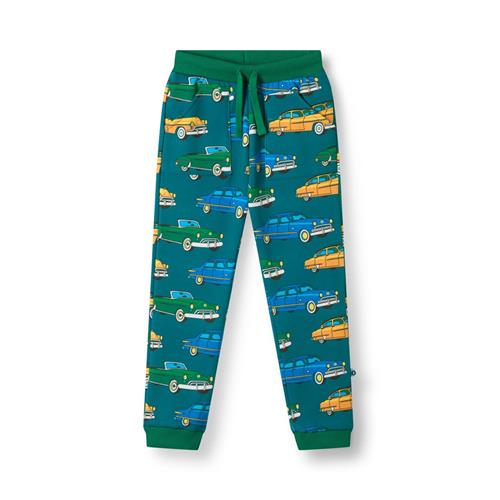 Småfolk Macoun Joggingbukser Med Biler Beige Petroleum Green  Petroleum Green-5-6 Y  Grøn  5-6 år  Drenge