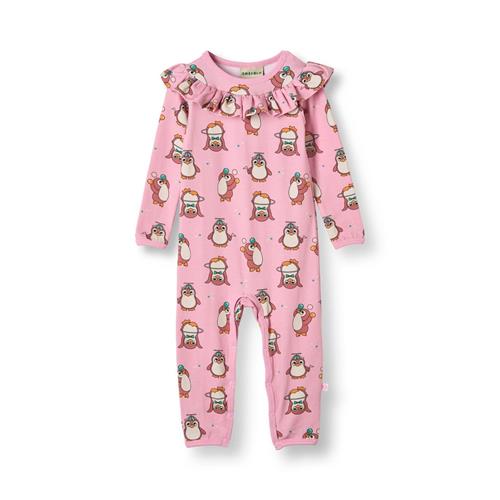 Småfolk Paula Langærmet Babydragt Med Cirkus Pink Lace  Lace-74 cm  Lyserød  74 cm  Piger