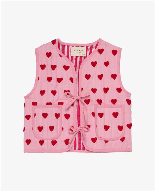 Sissel Edelbo Honey MINI Vest Pink Tiny Red  Tiny Red 5-6 Y  Lyserød  5-6 år  Piger