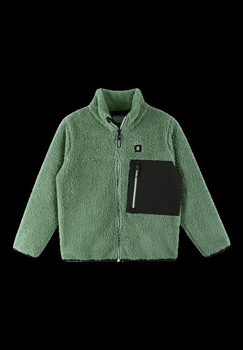 Reima Turilas Sherpa-fleecejakke Beige Green Clay  Green Clay-104 cm  Grøn  104 cm  Drenge