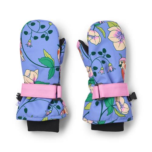 Småfolk Vanter Med Fugle Og Blomster Purple Delight  Purple Delight-2-4 Y  Lilla  2-4 år  Piger