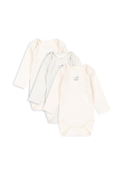 Fanga Fontana Fio Stripe 3-pack Long Sleeves Body Blue Mix  Blue Mix 9 months  Blå  9 måneder  Drenge