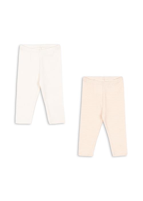 Fanga Fontana Fio Stribet 2-pak Bukser Blush Mix  Blush Mix 9 months  Lyserød  9 måneder  Piger
