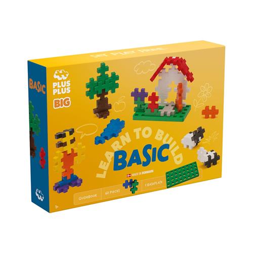 Plus-Plus BIG Learn To Build Basic  One Size  Gul  One Size 1+ Years Drenge, Piger