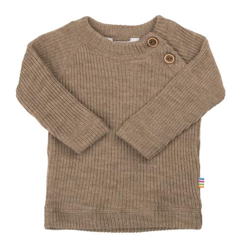 Joha Langærmet Bluse I Uld Beige Melange  Beige Melange-60 cm  Beige  60 cm  Drenge