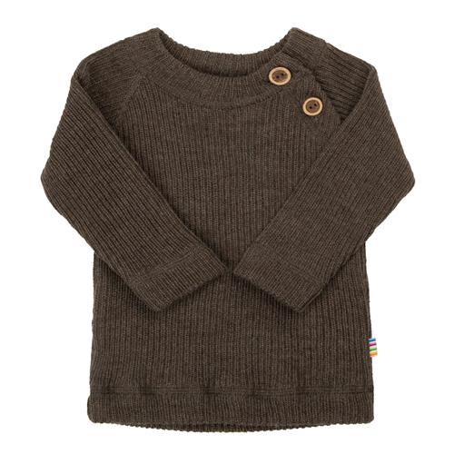 Joha Langærmet Bluse I Uld Brown Melange  Brown Melange-70 cm  Brun  70 cm  Drenge