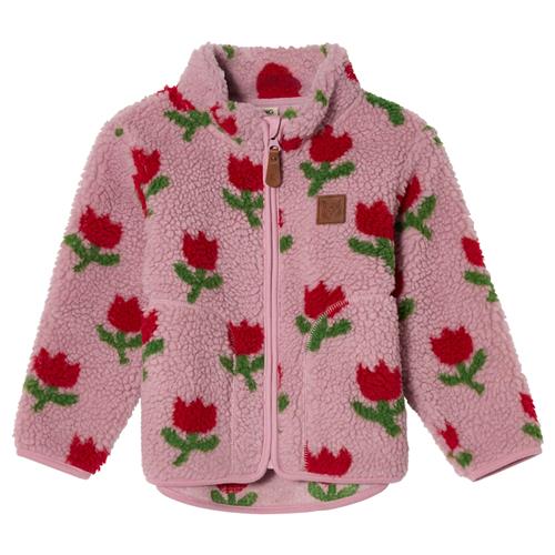 Kuling Austin Pile Fleece-jakke Tulips  Tulips 80 cm  Lyserød  80 cm  Piger