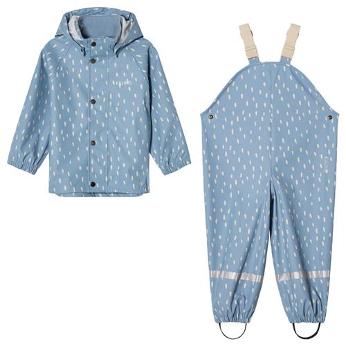 Kuling San Marino Uforet Regnsæt Dove Blue Dots Dove Blue Dots 110/116 cm Rain Blå  110/116 cm  Drenge, Piger