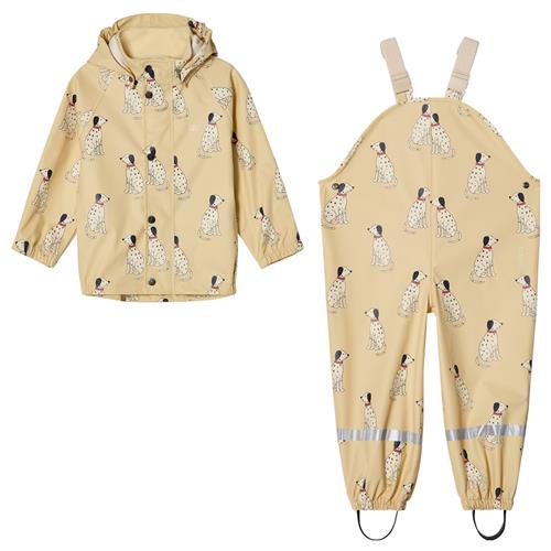 Kuling San Marino Uforet Regnsæt Pale Yellow Dalmatian Pale Yellow Dalmatian 122/128 cm Rain Gul  122/128 cm  Drenge, Piger