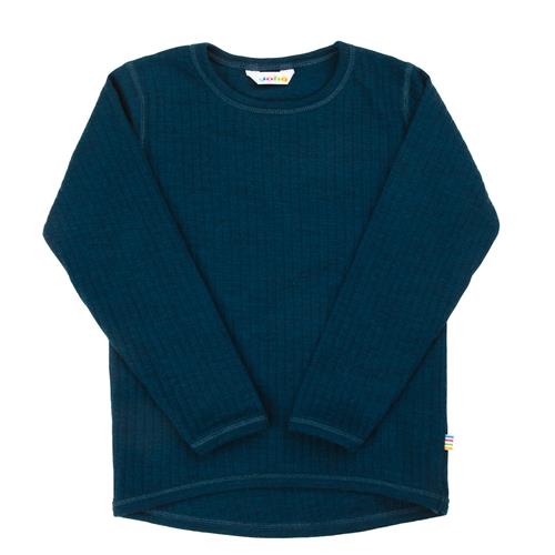 Joha Langærmet Skjorte I Uld Dark Turquoise  Dark Turquoise-70 cm Uld Blå  70 cm  Drenge, Piger