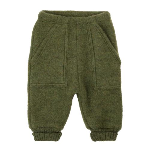 Joha Baggy Bukser I Blød Uld Dark Olive  Dark Olive-70 cm  Grøn  70 cm  Drenge, Piger