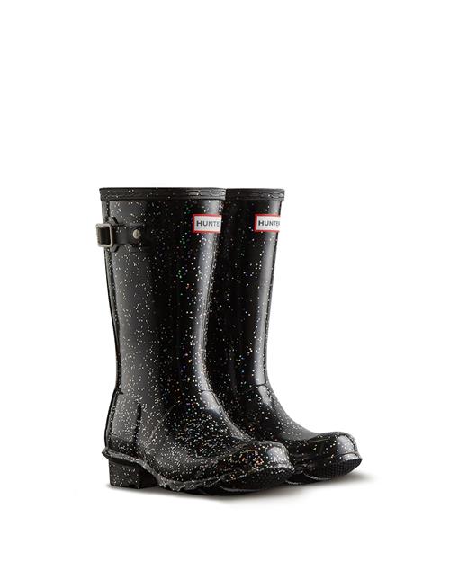 Hunter Junior Originals Giant Glitter Gummistøvler Black  Black 32 EU  Sort  32 EU  Piger