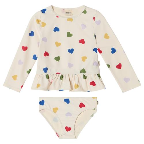 Kuling Florence UV-sæt Rainbow Hearts  Rainbow Hearts 86/92 cm  Hvid  86/92 cm  Piger