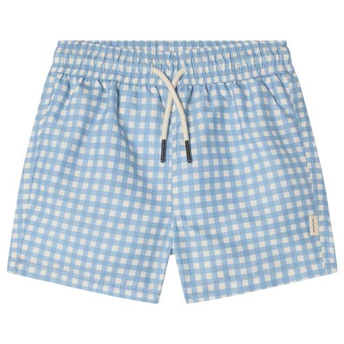 Kuling Strömstad Badeshorts Dove Blue Gingham  Dove Blue Gingham 98/104 cm  Blå  98/104 cm  Drenge, Piger