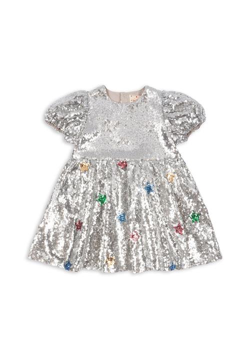 Konges Sløjd Starla Star Støvkjole Star Sequin Silver  Star Sequin Silver 2 Y  Sølv  2 år  Piger
