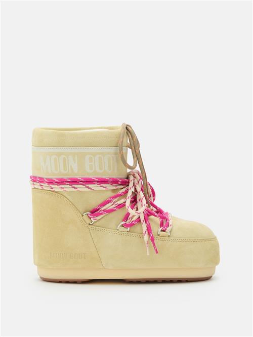 Moon Boot Mb Icon Low Suede Laces Snestøvler Light Yellow  Light Yellow-33-35 EU  Gul  33-35 EU  Drenge, Piger