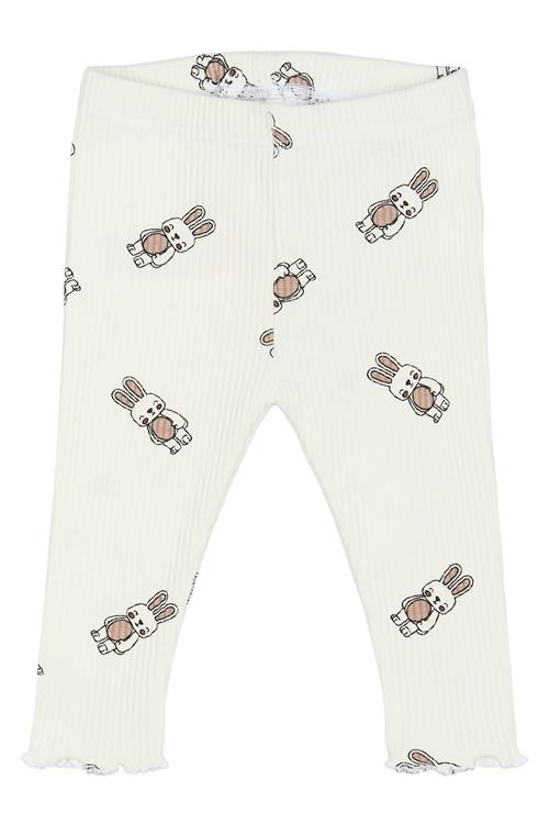 The New Siblings GOTS Pippa Rib-leggings Cloud Dancer  Cloud Dancer  62 cm  Hvid  62 cm  Piger