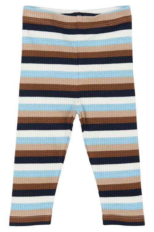 The New Siblings GOTS Park Rib-leggings Powder Blue Striped  Powder Blue Striped 74 cm  Blå  74 cm  Drenge