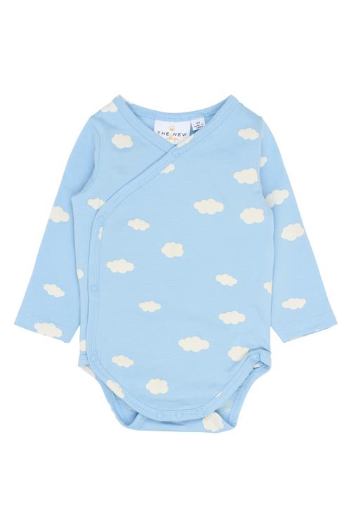 The New Siblings GOTS Paco Wrap Body Med Lange Ærmer Powder Blue  Powder Blue  50 cm  Blå  50 cm  Drenge