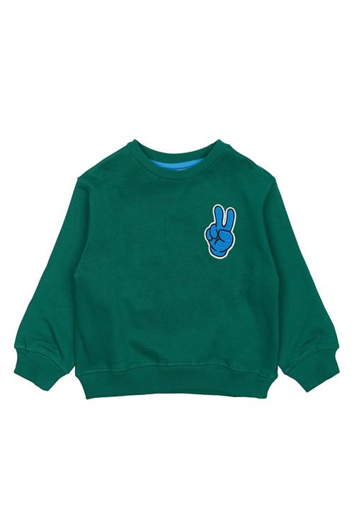 The New Siblings GOTS Phineas Sweatshirt Alpine Green  Alpine Green 92 cm  Grøn  92 cm  Drenge