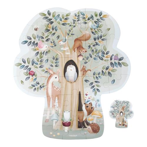 Little Dutch Forest Friends Gulv-puslespil Multi  Multi-One Size  Brun  One Size  Drenge, Piger