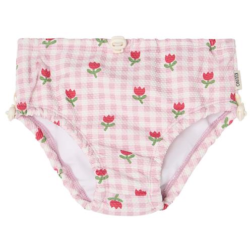 Kuling Kos Badeble Pink Gingham Tulips  Pink Gingham Tulips 62/68 cm  Lyserød  62/68 cm  Piger