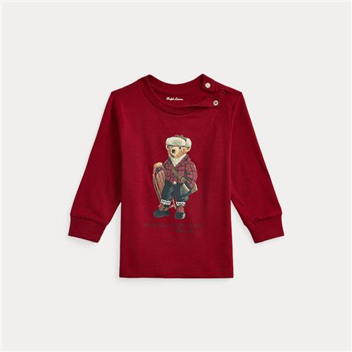 Ralph Lauren Polo Bear Langærmet T-shirt Bear Holiday Red  Bear Holiday Red 75-79cm  Rød  75-79 cm  Drenge