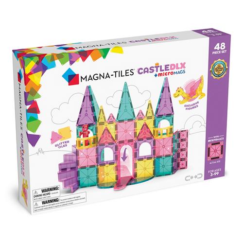 Magna-Tiles Castle Deluxe Byggeklodser 48 Stk. Multi  One Size  Hvid  One Size 3+ Years Drenge, Piger