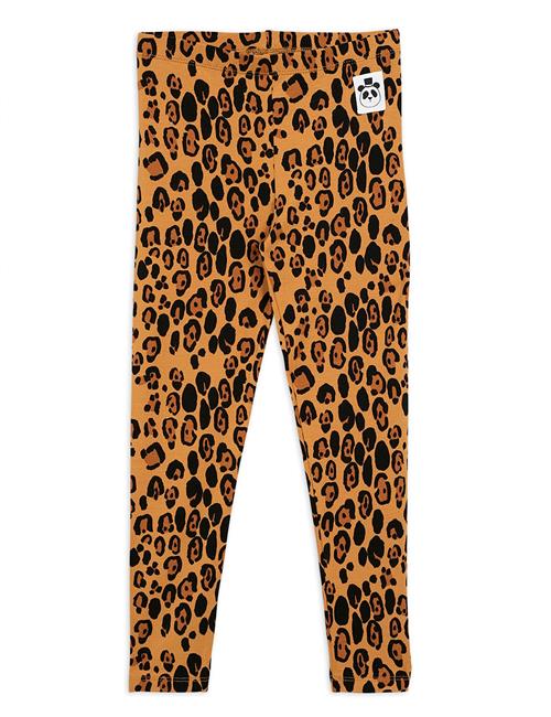Mini Rodini Leopard-leggings Beige  Beige-56/62 cm  Beige  56/62 cm  Drenge, Piger