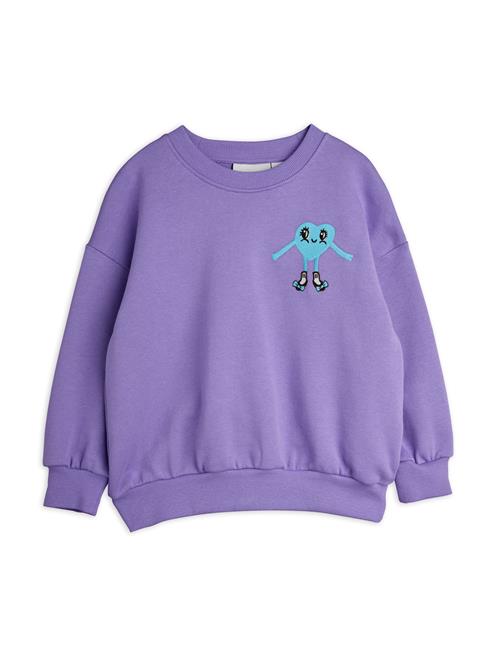 Mini Rodini Hearts In Shoes Sweatshirt Purple  Purple 104/110 cm  Lilla  104/110 cm  Piger