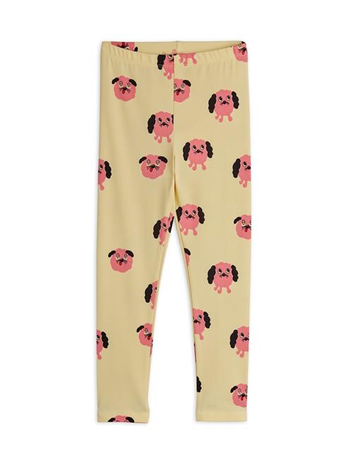 Mini Rodini Doggies Leggings Yellow  Yellow 104/110 cm  Gul  104/110 cm  Piger
