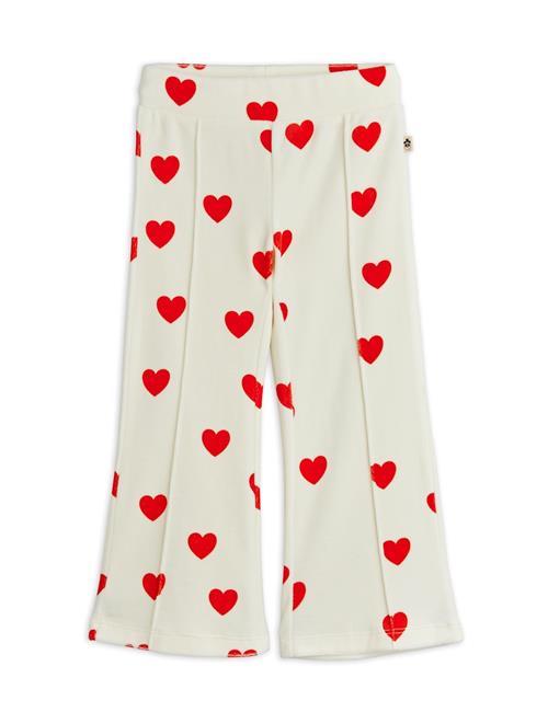 Mini Rodini Hearts Bukser I Velour White  White 104/110 cm  Hvid  104/110 cm  Piger