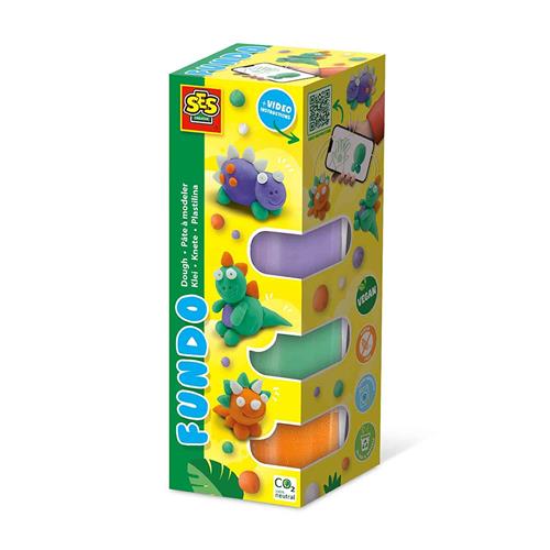 SES Creative FunDo Modellervoks Dinos  Yellow-3-6 Y  Gul  3-6 år 3+ Years unisex