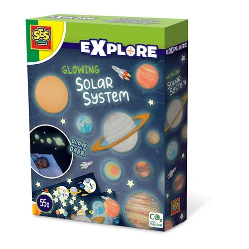 SES Creative Glow Solsystemet  Yellow-5-10 Y  Gul  5-10 år  Drenge, Piger
