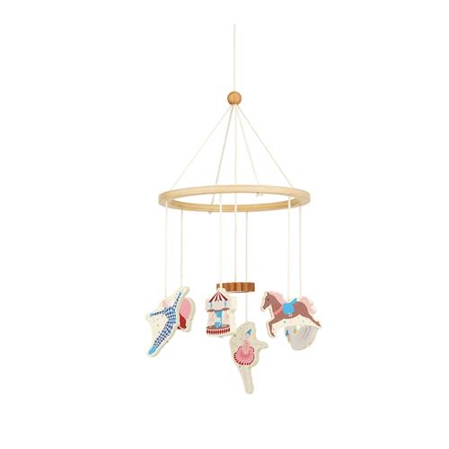 Cam Cam Mobil Af Træ Carousel  Carousel One Size  Rød  One Size  Drenge, Piger