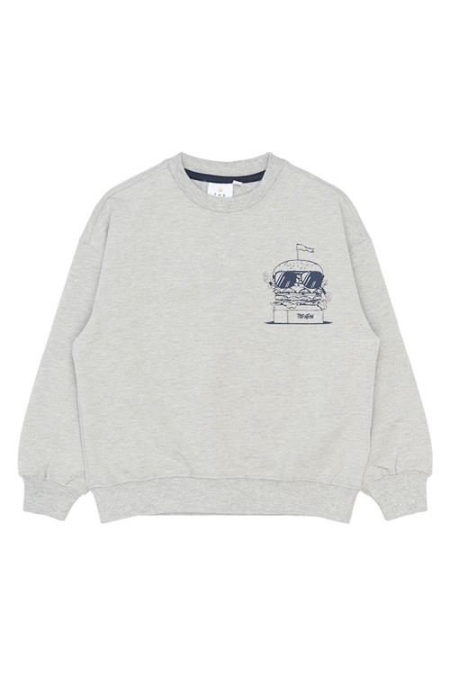 The New Evie Sweatshirt Light Grey Melange  Light Grey Melange-9-10 Y  Grå  9-10 år  Drenge