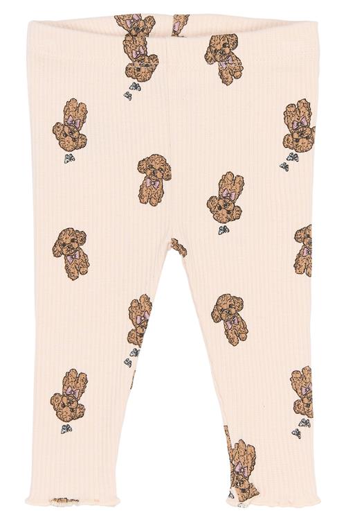 The New Siblings SBSona Rib-leggings Silver Peony Aop  Silver Peony AOP-68 cm  Sølv  68 cm  Piger