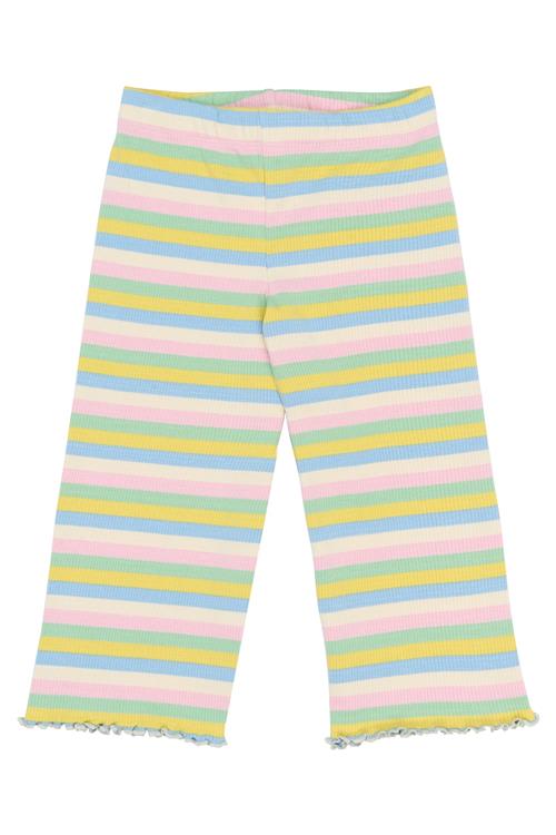 The New Siblings Sofia Bukser Med Bred Rib Multi Striped  Multi Striped-80 cm  Gul  80 cm  Piger
