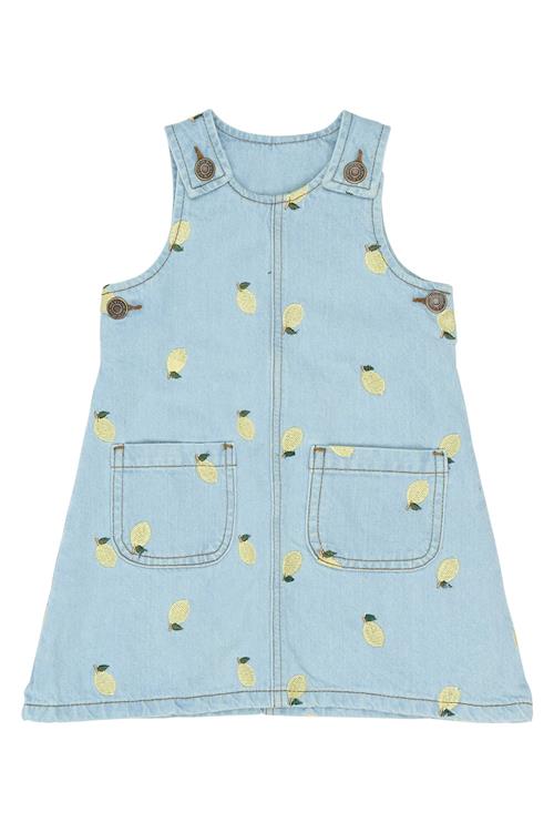The New Siblings Saja Denim-kjole Light Blue Denim Emb  Light Blue Denim EMB-86 cm  Blå  86 cm  Piger