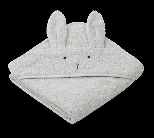Liewood Albert Håndklæde Med Hætte Rabbit Dumbo Grey  Rabbit Dumbo Grey-One Size  Grå  One Size  Drenge, Piger