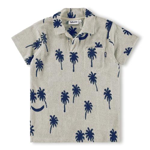 Molo Randel T-shirt Palm Blue  Palm Blue 98 cm  Grå  98 cm  Drenge