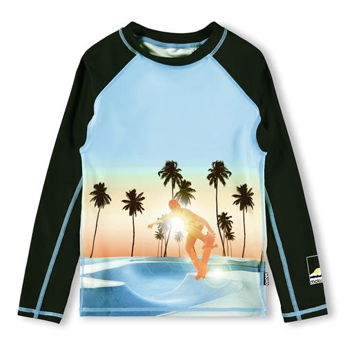 Molo Neptune LS Rash Gurad Sunrise Skate  Sunrise Skate 122/128 cm  Sort  122/128 cm  Drenge