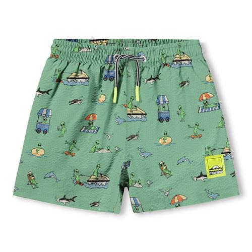 Molo Niko Board Shorts Alien Vacation  Alien Vacation 134/140 cm  Grøn  134/140 cm  Drenge