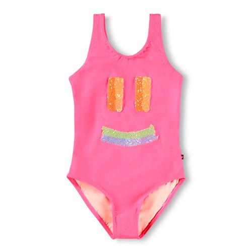 Molo Nika Badedragt Pink Face  Pink Face 98 cm  Lyserød  98 cm  Piger