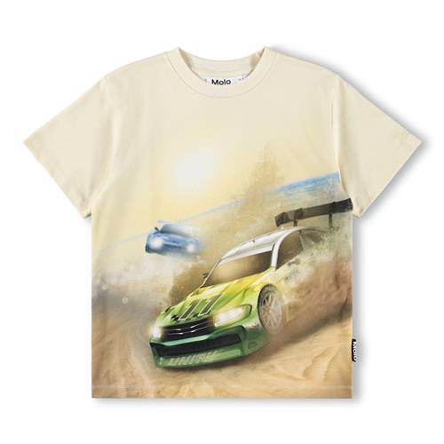Molo GOTS Riley T-shirt Beach Race  Beach Race 128 cm  Beige  128 cm  Drenge