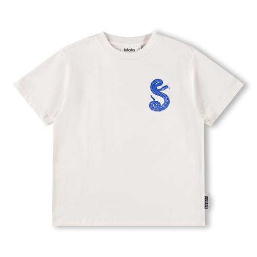Molo GOTS Rodney T-shirt Blue Snake  Blue Snake 110 cm  Hvid  110 cm  Drenge