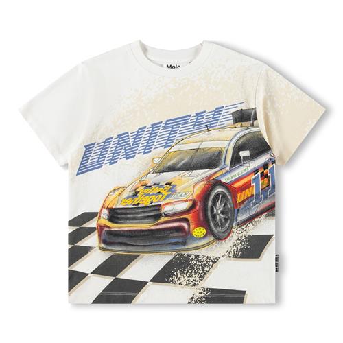 Molo GOTS Rodney T-shirt Racing Car  Racing Car 140 cm  Hvid  140 cm  Drenge